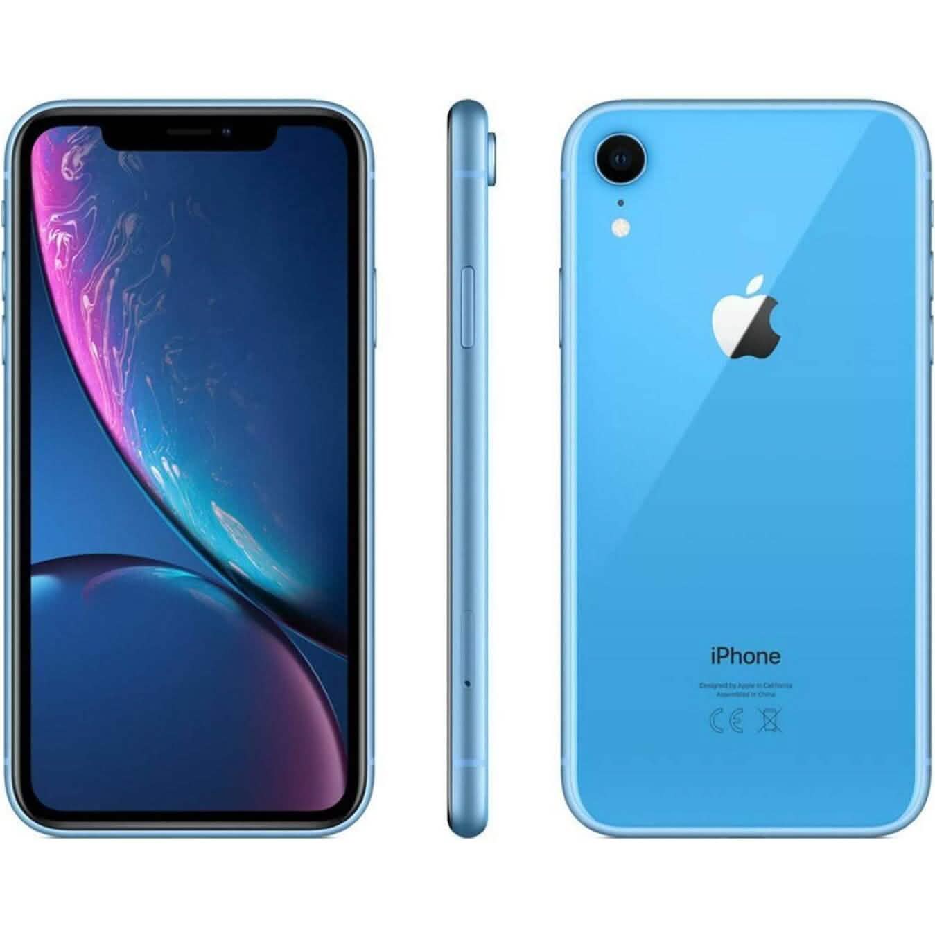 Apple iPhone XR, 128GB Blue GSM Carriers (Refurbished)