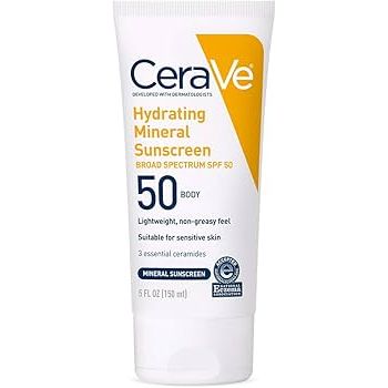 CeraVe® Face 7% - 9% SPF 50 Hydrating Mineral Sunscreen, 2.5 oz