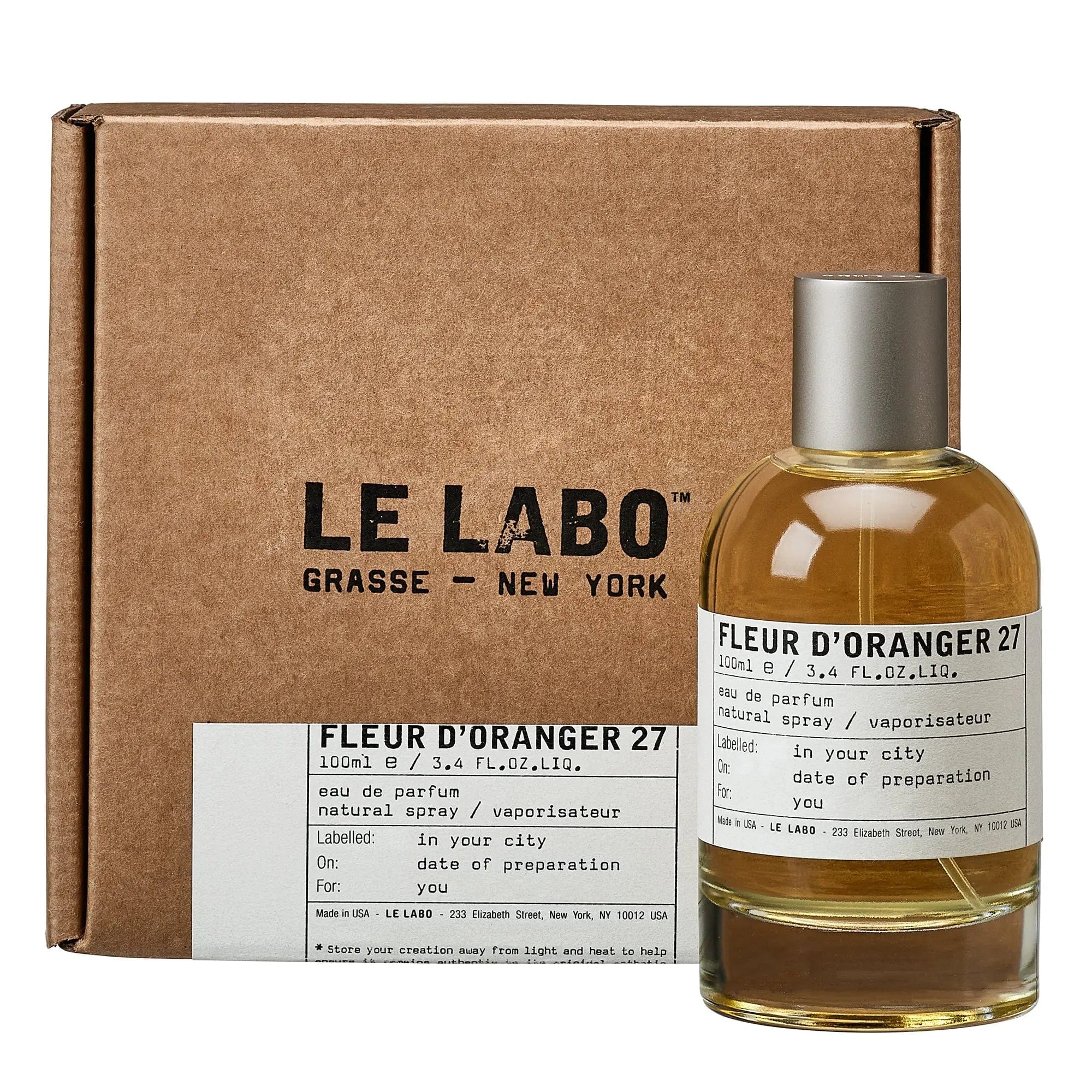 Fleur D'Oranger 27 By Le Labo For Unisex 3.4oz EDP Spray