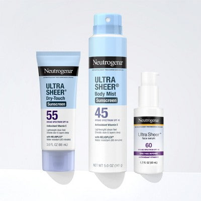 Neutrogena Ultra Sheer Dry Touch Sunscreen Lotion SPF 55 3oz - Imperfect Container