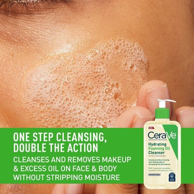 CeraVe Hydrating Foaming Cleansing Oil Face Wash 8 fl oz - New
