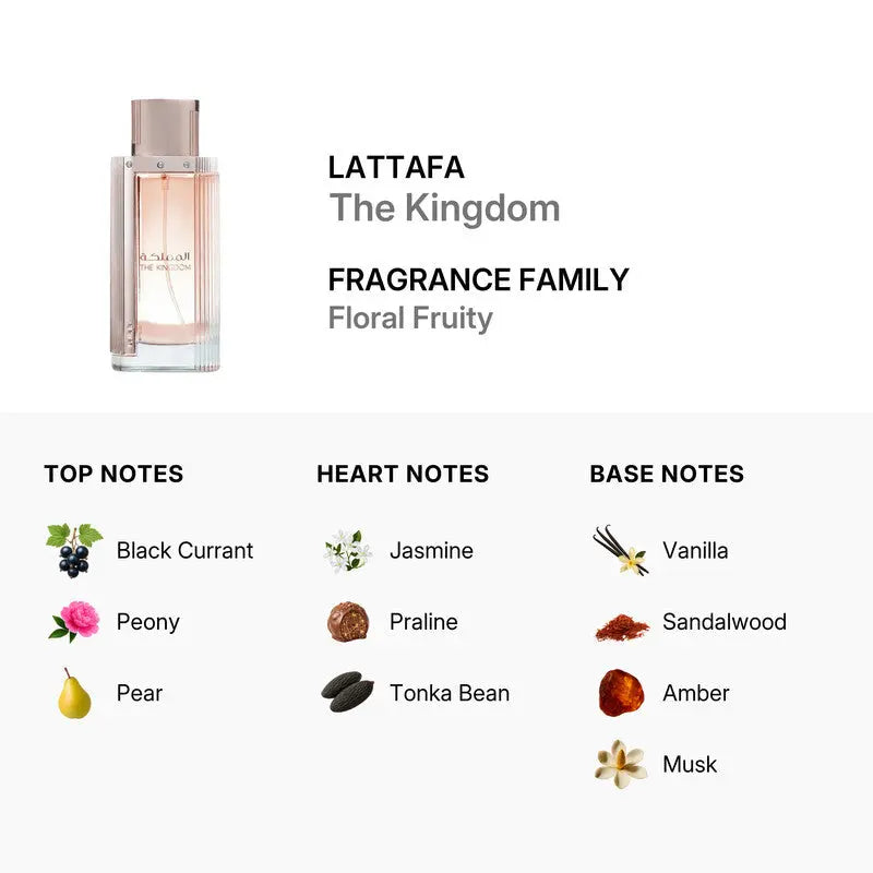 The Kingdom By Lattafa For Women 3.4oz EDP Spray