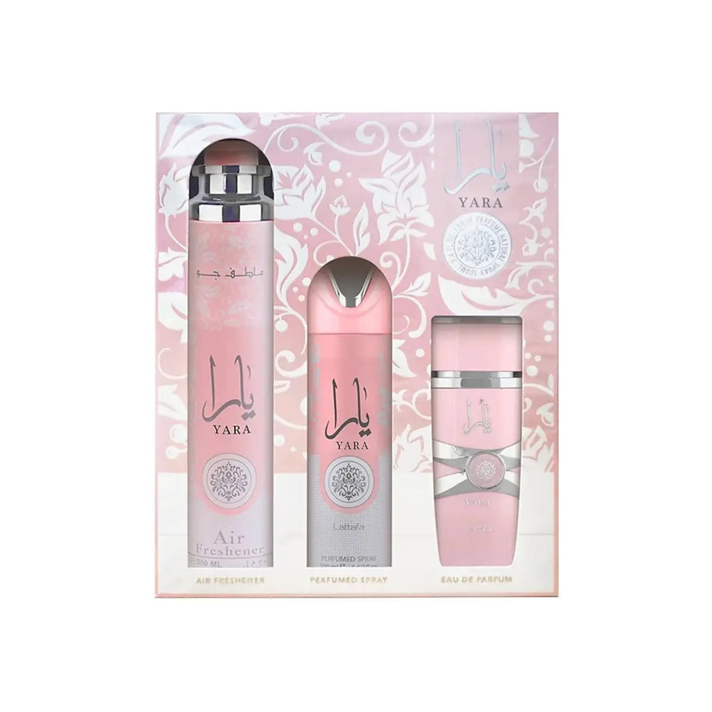 The Yara By Lattafa For Women EDP Spray (3pc Gift Set)