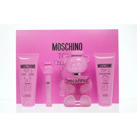 Toy 2 Bubble Gum By Moschino For Women EDT Spray (4pc Gift Set)