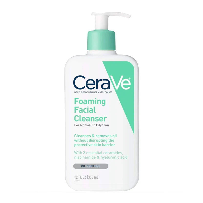 CeraVe Foaming Facial Cleanser, Liquid, 12 oz